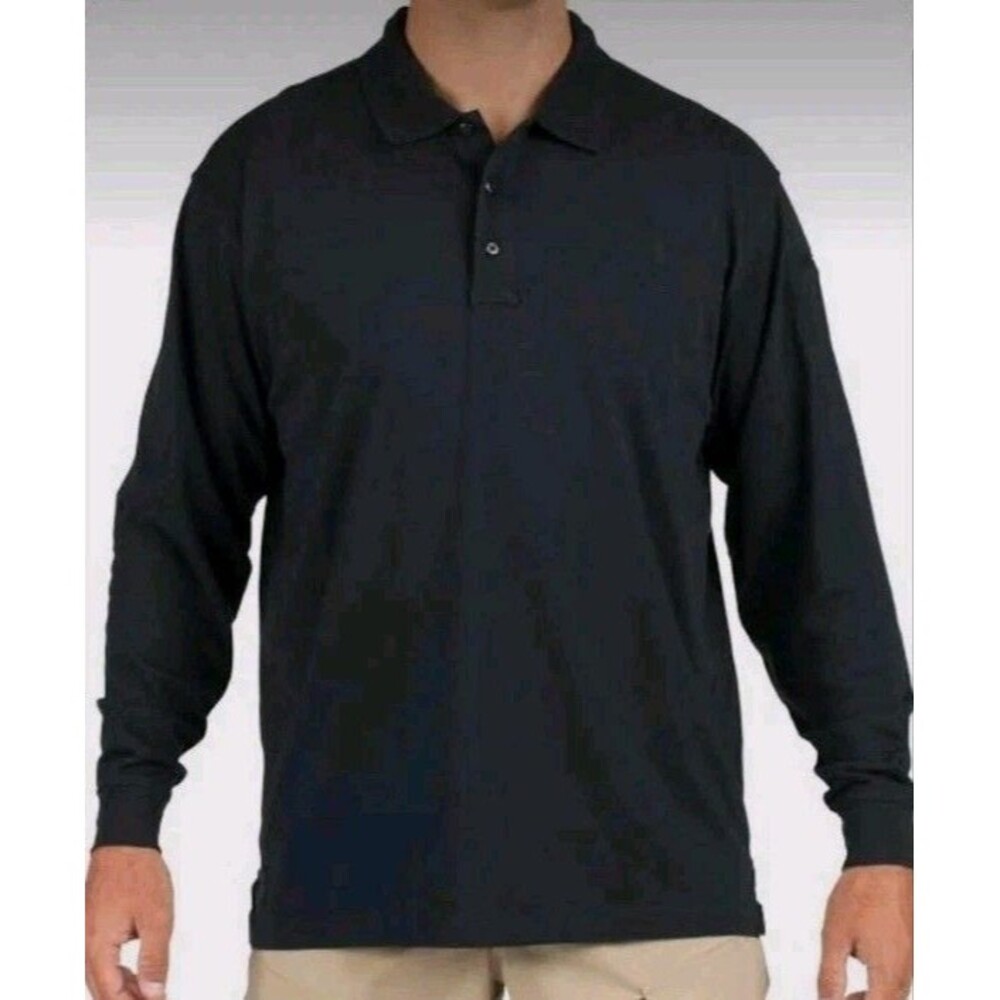 5.11 Tactical Performance Long-Sleeve Polo Shirt Black Men's Size Large Tall